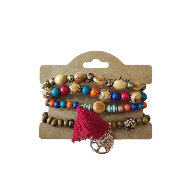 Bohemian Style Bead Geometric Bracelet