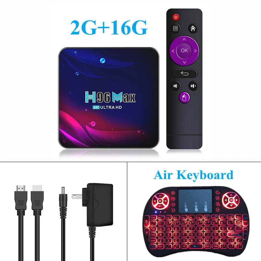Smart TV Box Android 13,DQ08 Quad Core Cortex A53, RK3528, Dual Wifi BT, Google Assistant Remote For TV