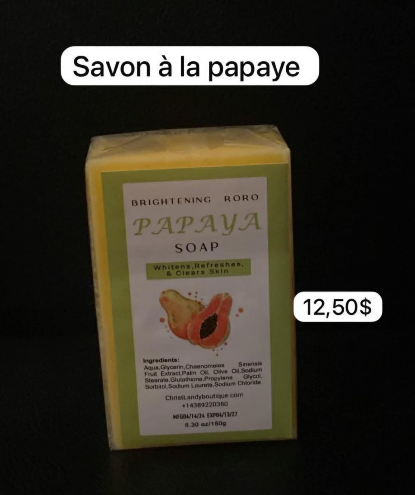 SAVON DE PAPAYE